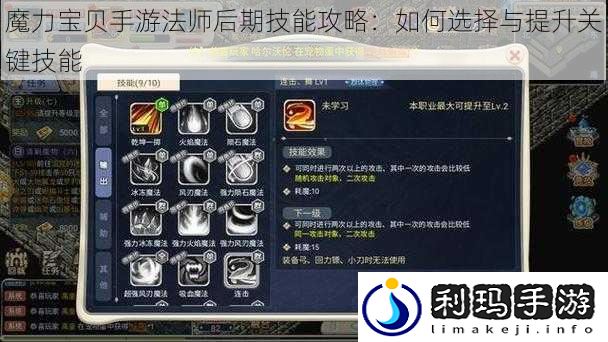 魔力宝贝手游法师后期技能攻略:如何选择与提升关键技能