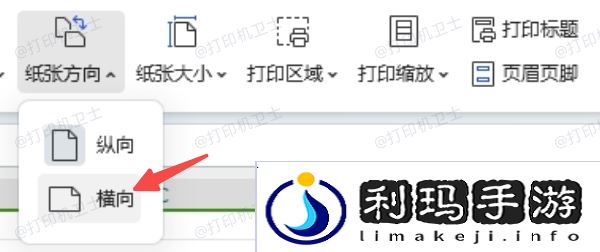 调整纸张方向和纸张大小