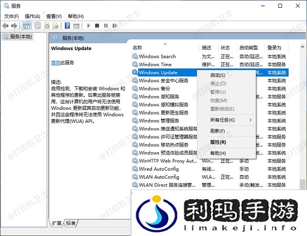 检查 Windows 更新服务