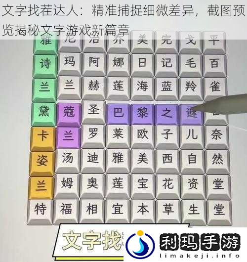 文字找茬达人:精准捕捉细微差异,截图预览揭秘文字游戏新篇章