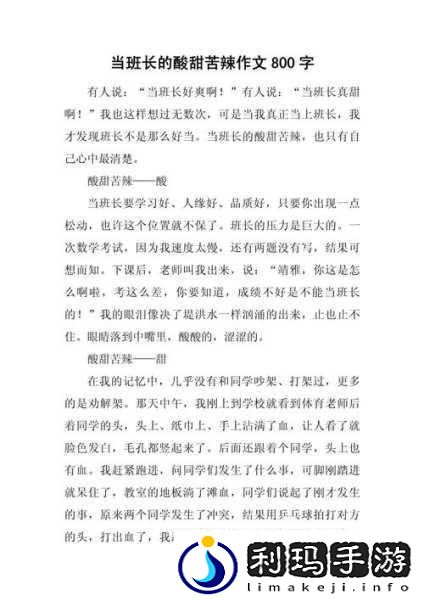 班长作文的内容