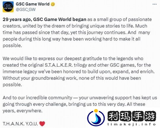 爆火后潜行者2官方发感谢信