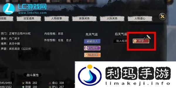 鬼谷八荒怎么让妻子怀孕