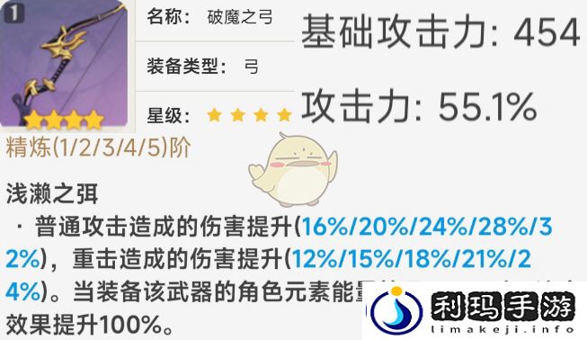 原神破魔之弓武器数据怎么样-原神破魔之弓武器数据一览