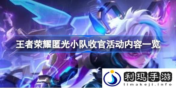 王者荣耀匿光小队收官活动是什么